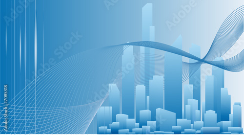 Conceptual city business background