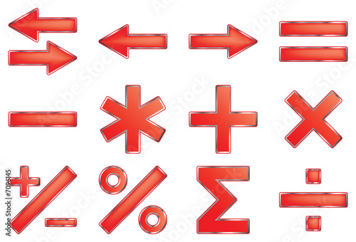 Mathematical symbols. Vector illustration. 