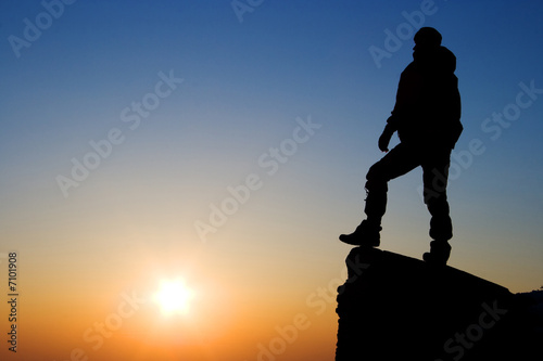 Mountaineer silhouette