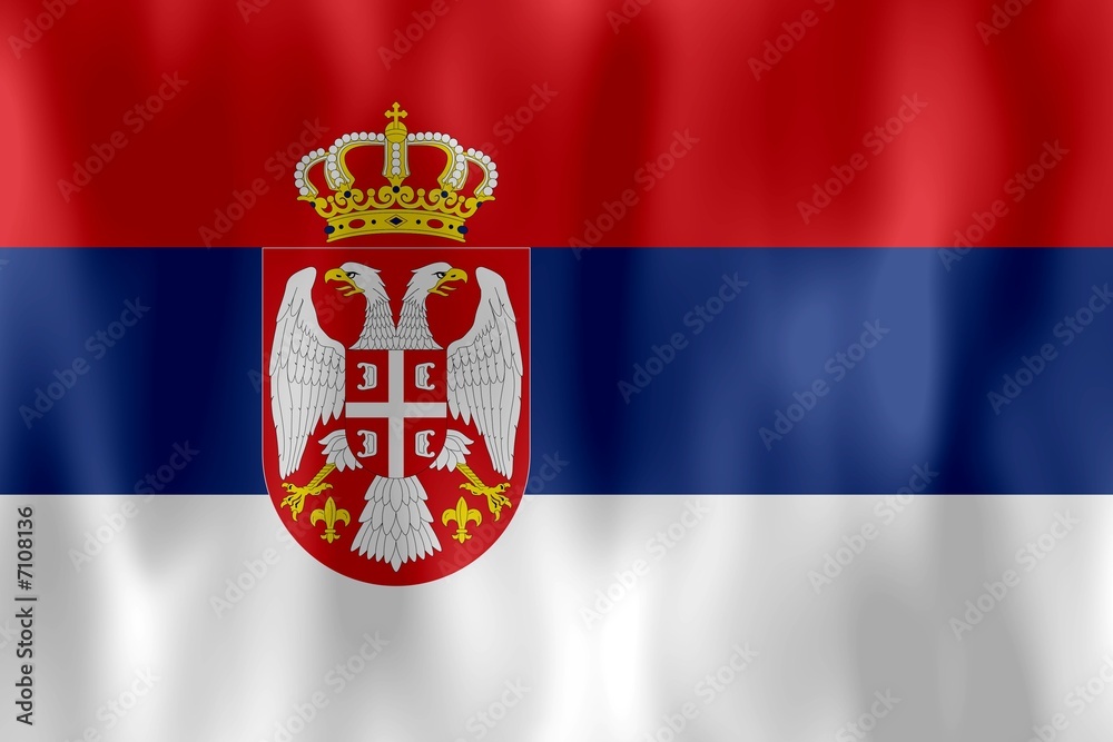 Obraz premium drapeau serbie serbia flag