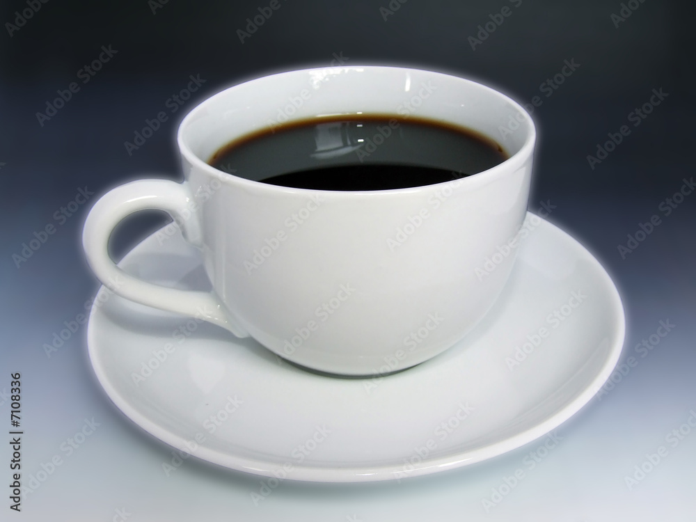 Black coffee in a white cup Black coffee in a white cup