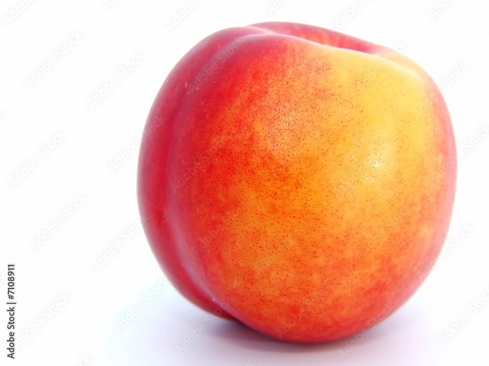 fresh nectarine on white background fresh nectarine on white background