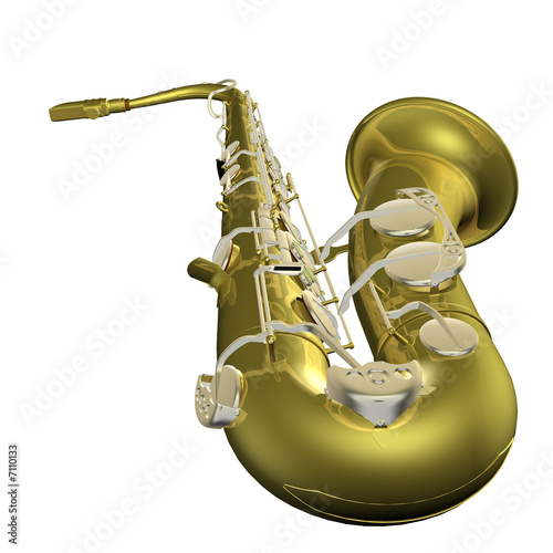 saxophone  3d illustration