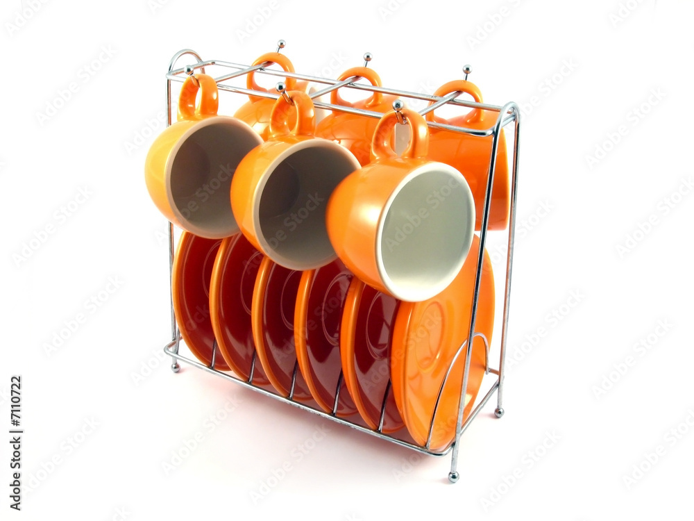 Φωτογραφία pannikin or cup set isolated on white background