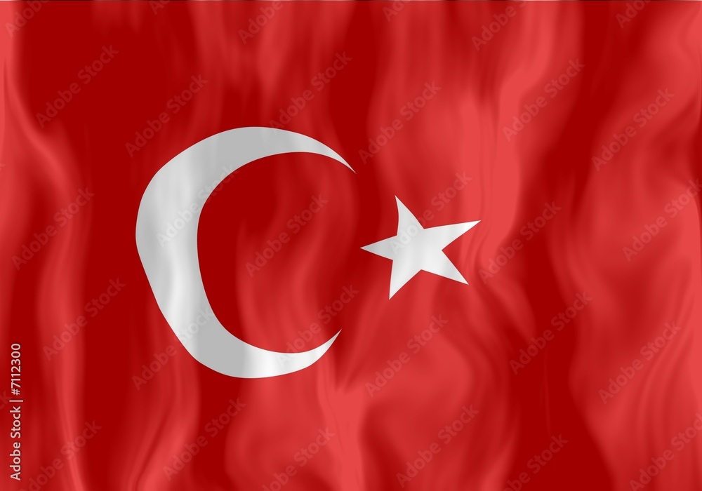 turquie drapeau froissé turkey crumpled flag