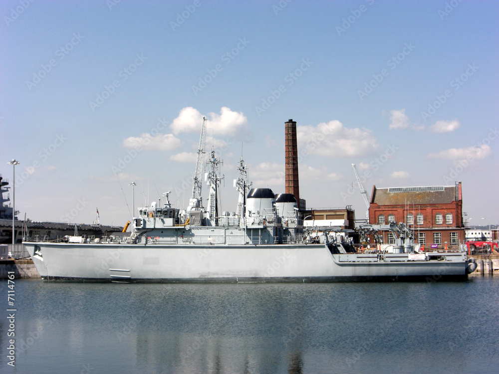 Militärschiff Portsmouth Hafen