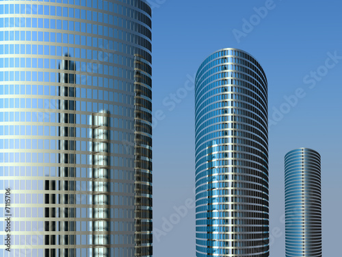 Three high buildings