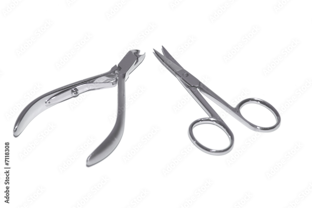 Manicure tools on white backgorund Manicure tools on white backgorund