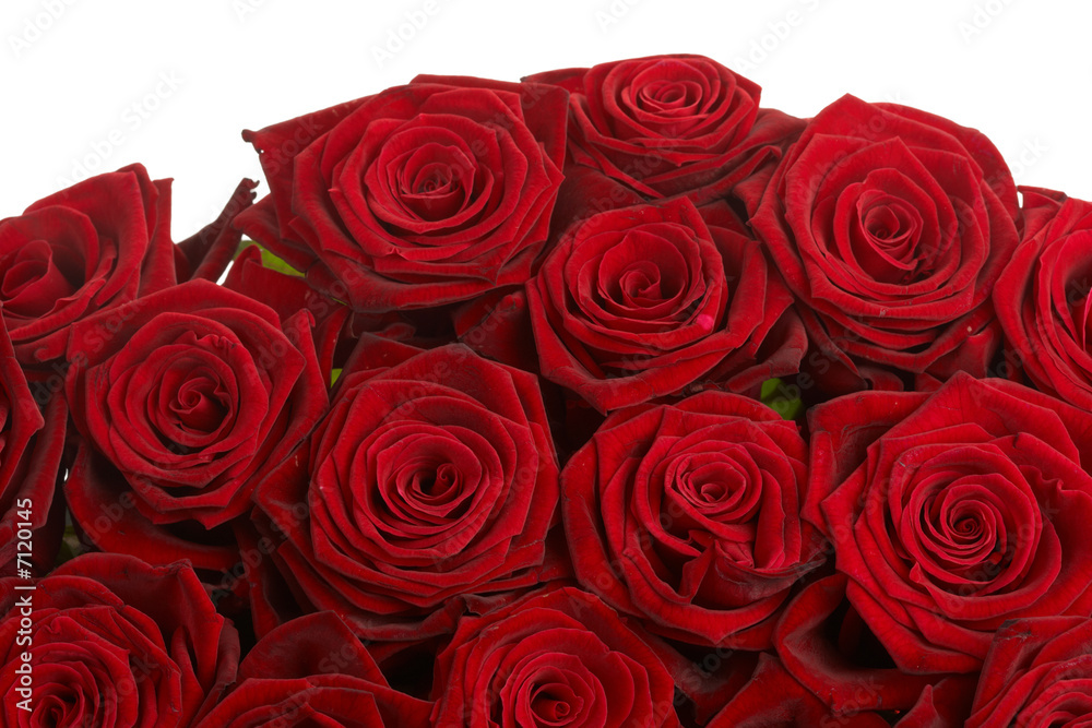 bouquet of red roses close