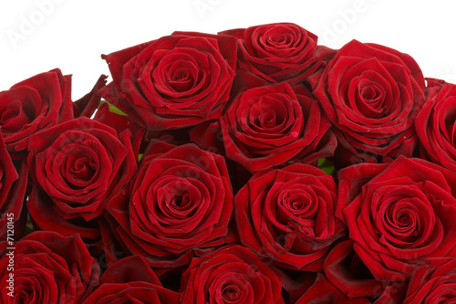 bouquet of red roses close
