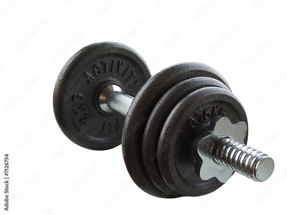 dumbbells against a white background dumbbells against a white background