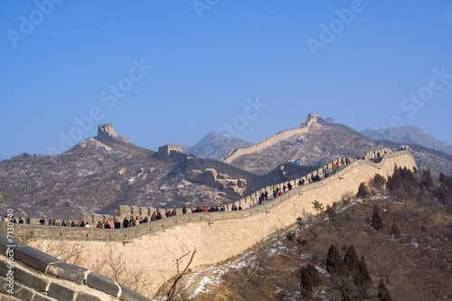 Great wall of China at Badaling in winter