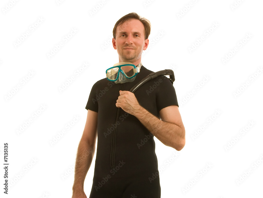 underwater man