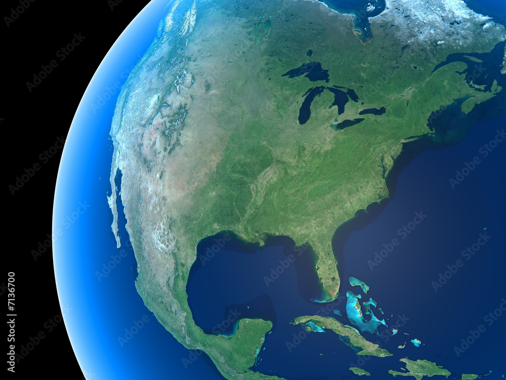 North America as seen from space