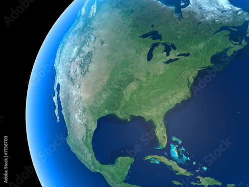 Photography North America as seen from space