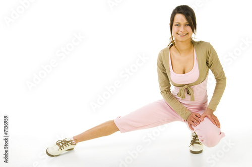 Woman during streaching photo