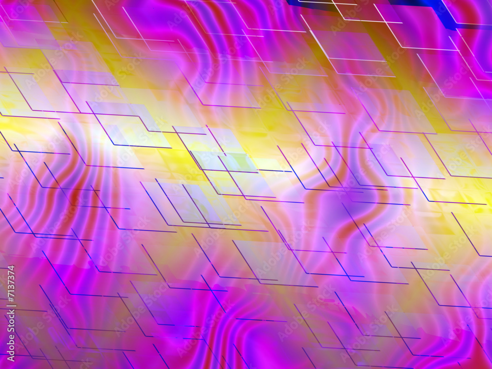 wavy abstract background with quadrangles 