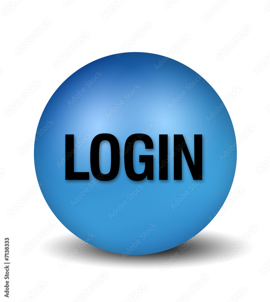 Login Icon - blue Stock Illustration | Adobe Stock