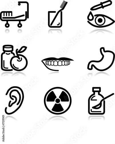 Black contour web icons, set 15