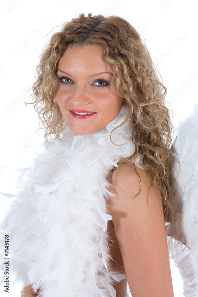 portrait of the nude blonde-angel with blue eyes portrait of the nude blonde-angel with blue eyes