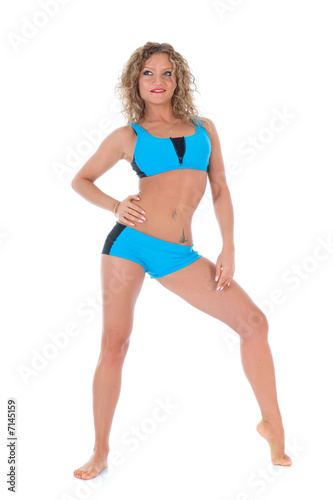 Girl practicing fitness