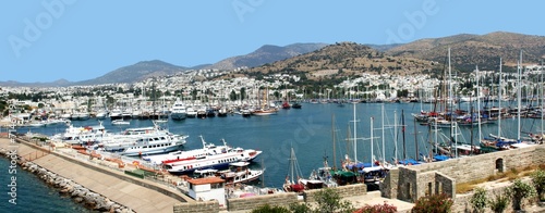  Mooring in the city of Bodrum. Panorama 