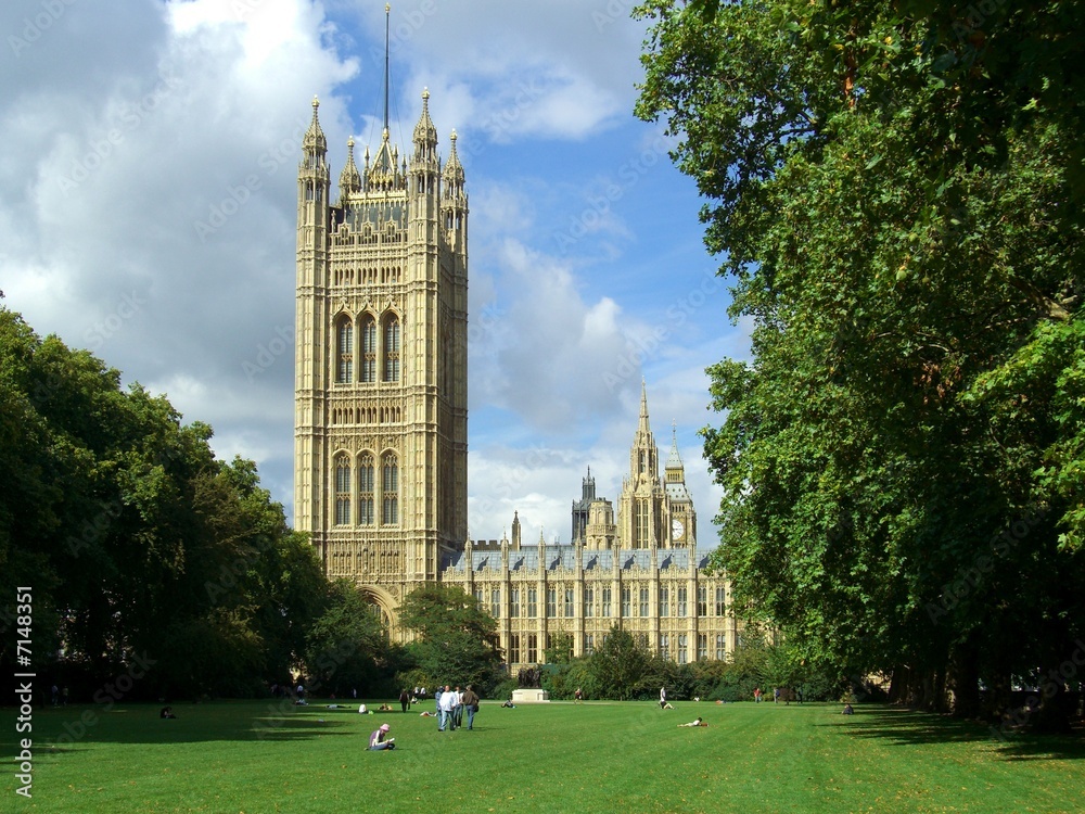 Londres, houses of parliament et parc