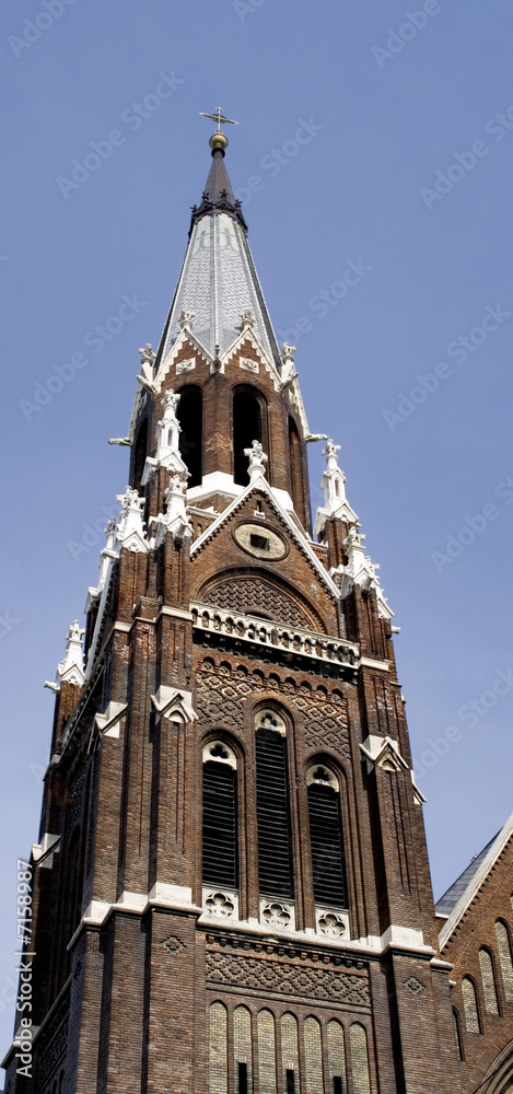 Gothic church tower