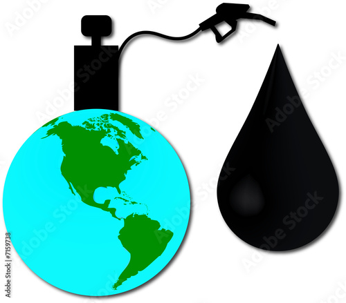Картината върху платно Terre Sacrifiée sur l'Autel du Pétrole