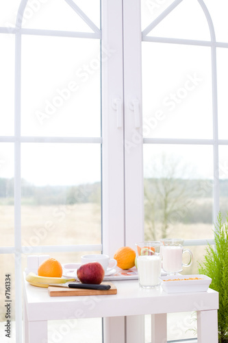table with the snacks