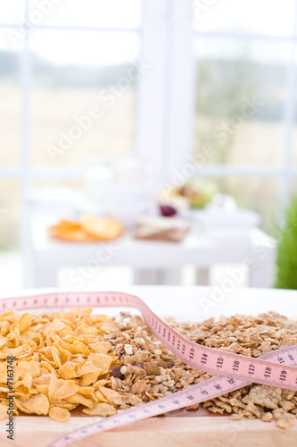 cereal and measure tape