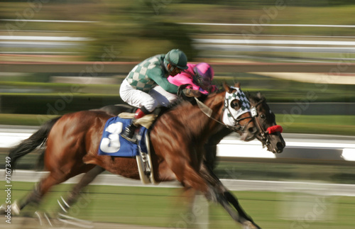 Abstract Motion Blur of Horse Race