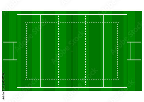 Rugby Pitch - Over Head View photo