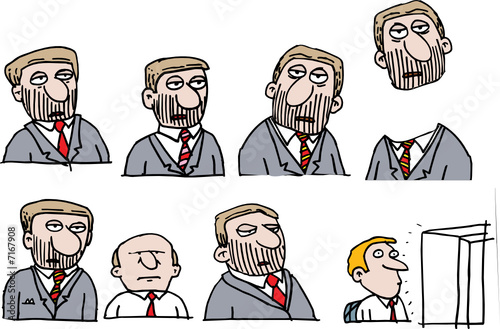 Assorted office cartoon people