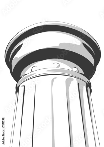 3d vector illustration from a part of a white column