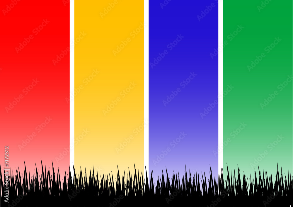 sfondo fasce colorate con erba Stock Vector | Adobe Stock