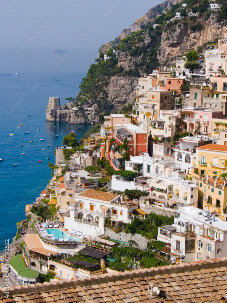 the village and the coast of Positano