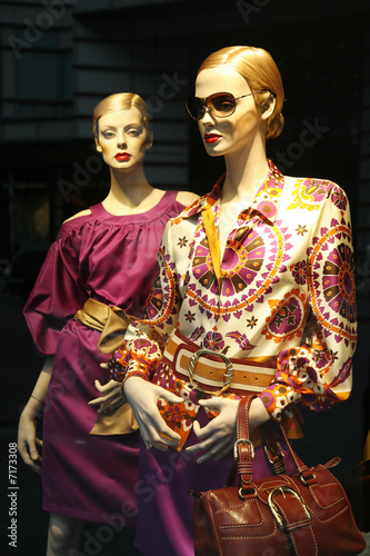 Summer fashion seen through a store window - Berlin , Germany