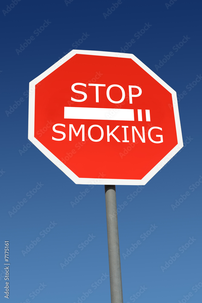 Stop smoking signpost Stop smoking signpost