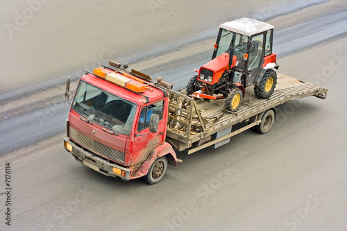 construction equipment delivered by rescue truck