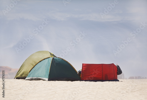 tents in the beach