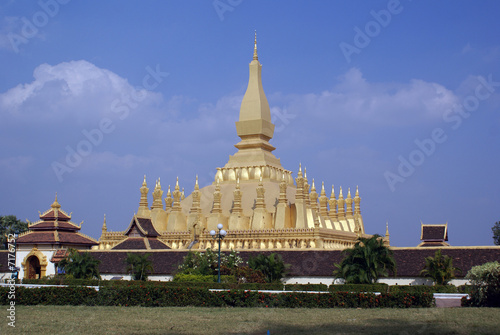 Wat and golden stupa