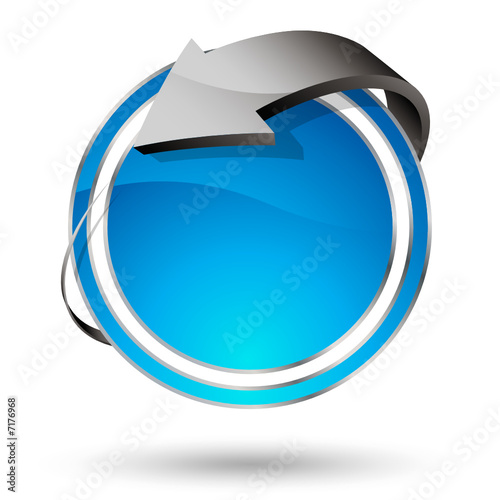 Icone rond flèche