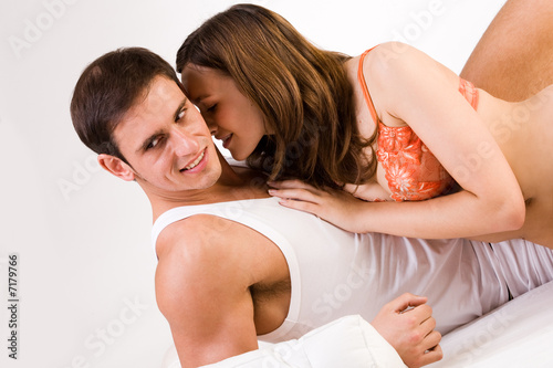 фотографія Young girl is whispering