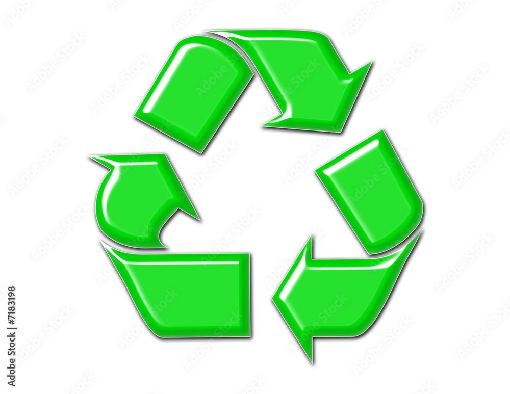 Obraz premium Recycle Symbol in Green