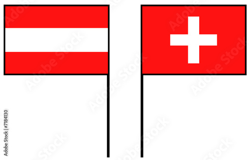 flag suisse et autriche