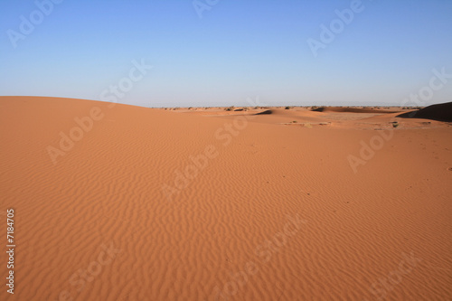 étendue désertique dans le sahara marocain