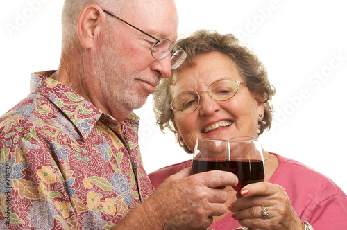 Cheerful Senior Couple Toas...