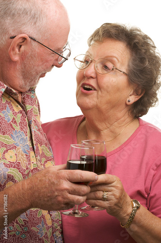 Happy Senior Couple Toastin...