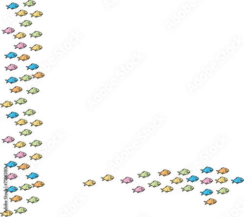 School of small vector fish
